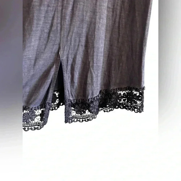 Soft Surroundings Seamoda Short Sleeve Skirt Ruched Oil
Wash Tunic-purple - Picture 4 of 13